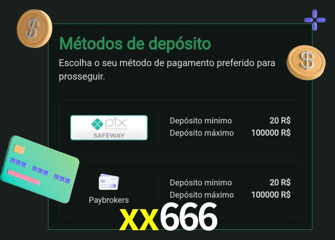 O cassino xx666 oferece uma grande variedade de métodos de pagamento