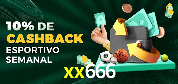 10% de bônus de cashback na xx666